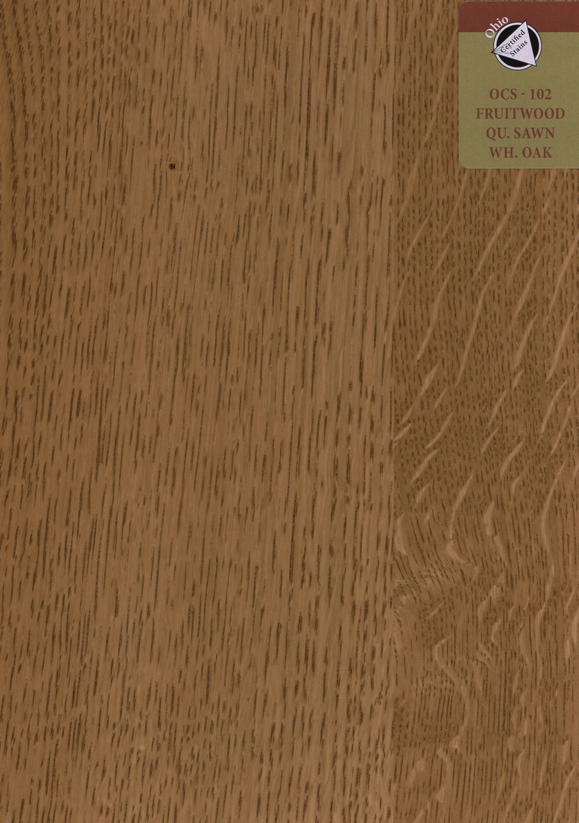 OCS 102 Fruitwood On Quartersawn White Oak